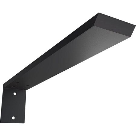 Hidden Support Steel Heavy Duty Bracket W/ Back Plate, Powder Coated Black 2 1/2W X 16D X 4H